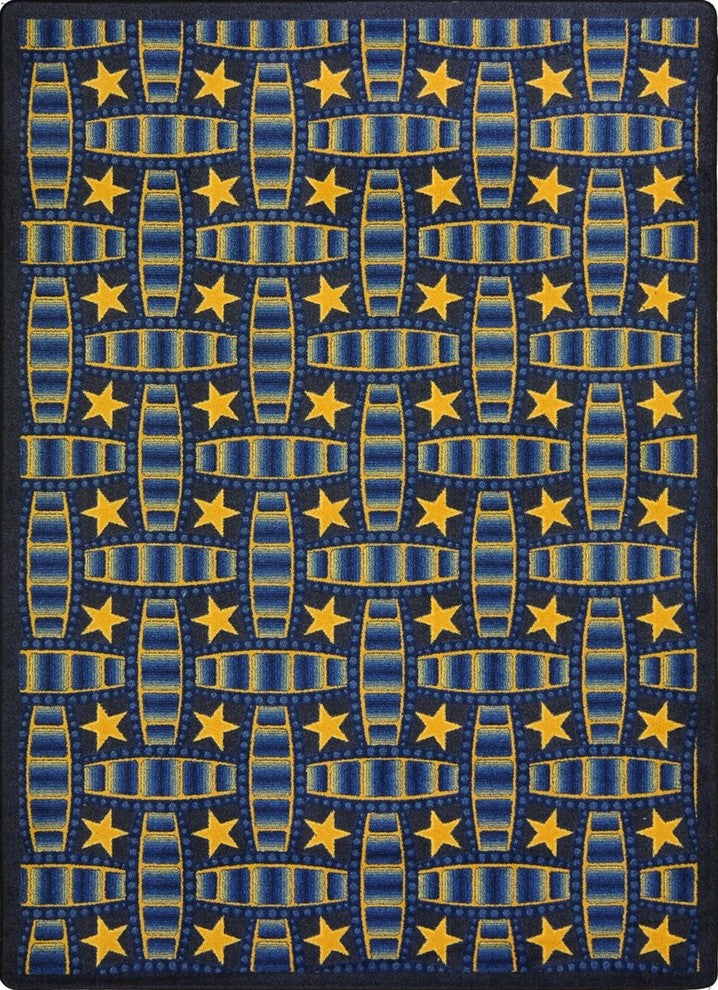 Any Day Matinee Rug, Marquee Star, Blue, 7'8"x10'9"
