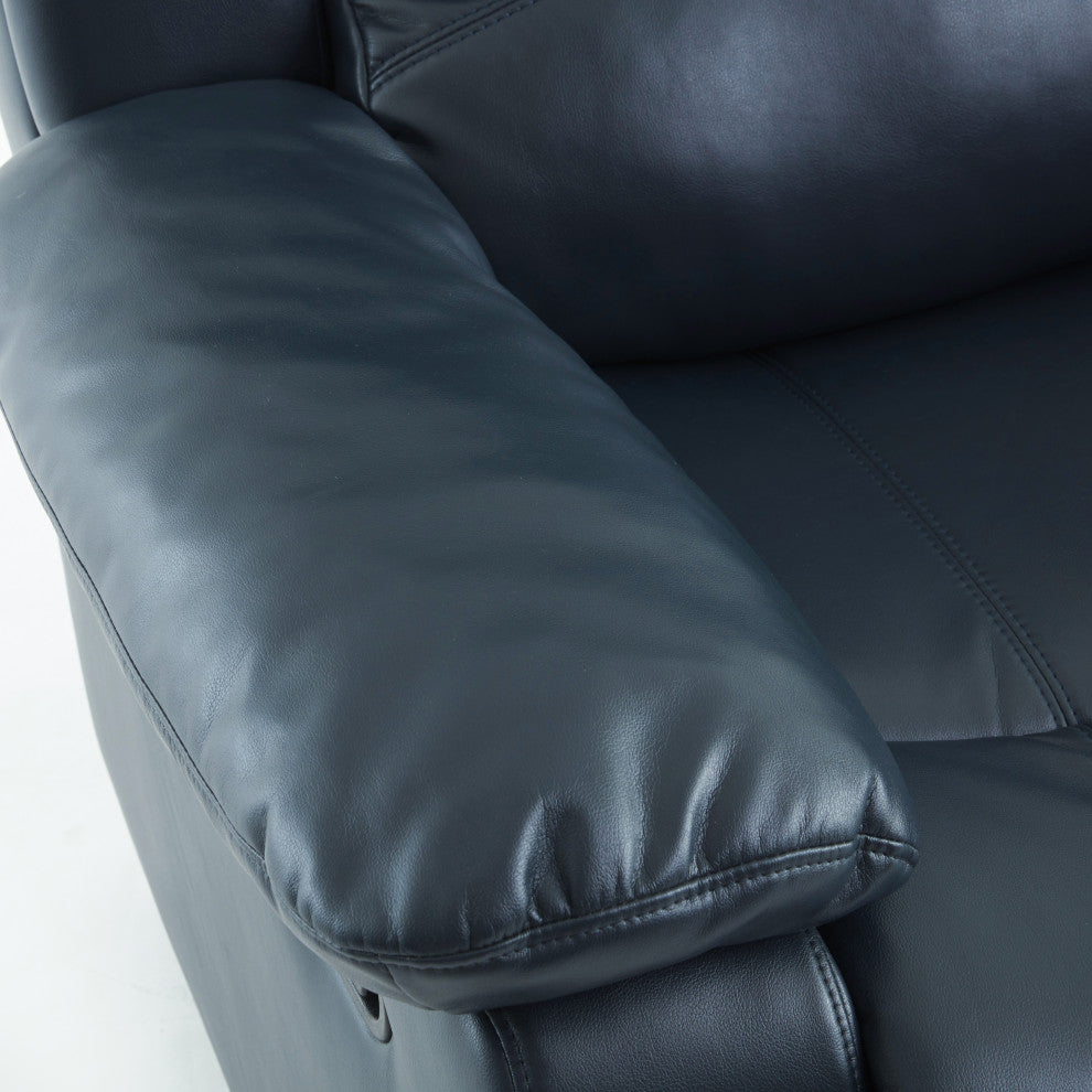 Clifton Leather Gel Recliner, Midnight Blue