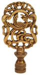 Pair Of Brass Phoenix Finial
