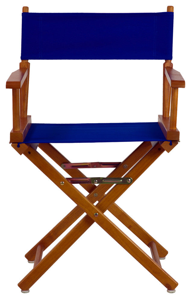 018" Director's Chair Honey Oak Frame-Royal Blue Canvas