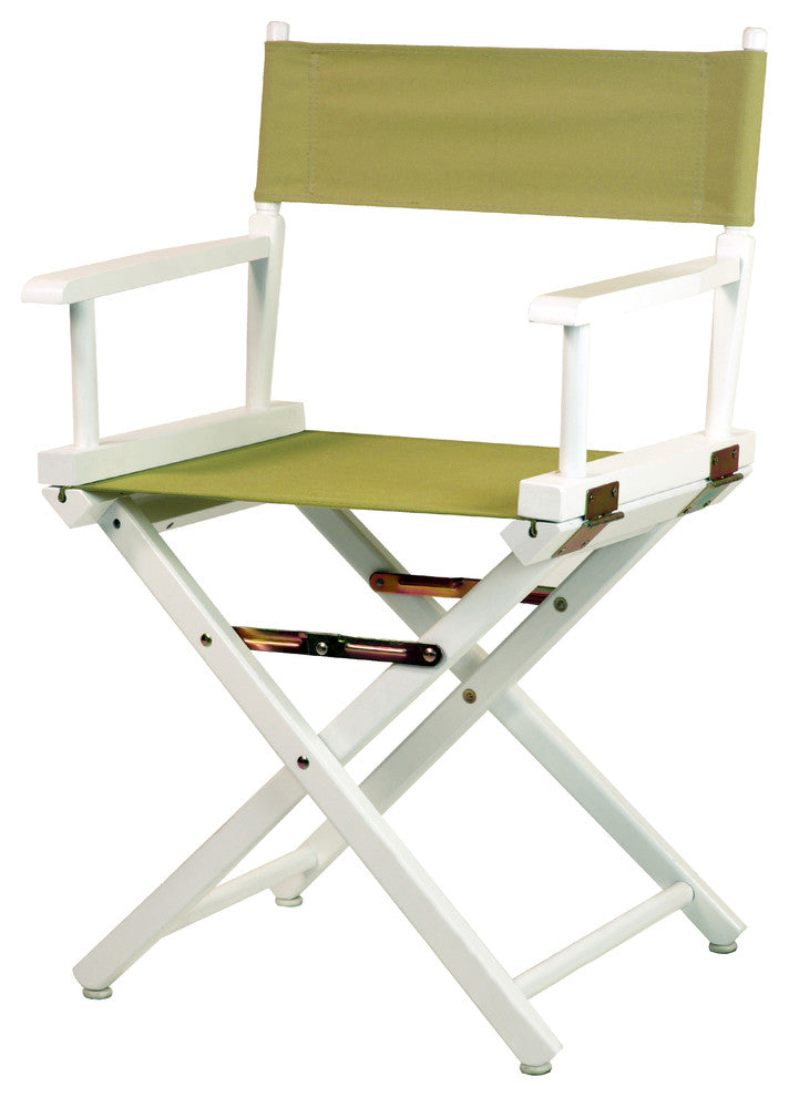 018" Director's Chair White Frame-Olive Canvas