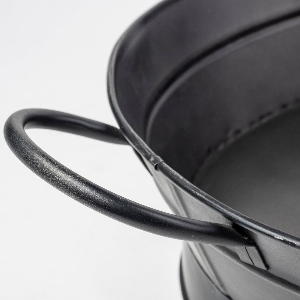 Reno Black Metal Vintage Inspired Basket