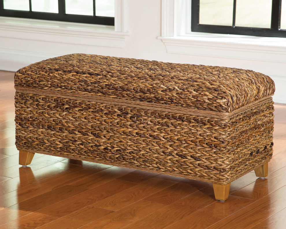 Woven Banana Leaf Trunk, Amber