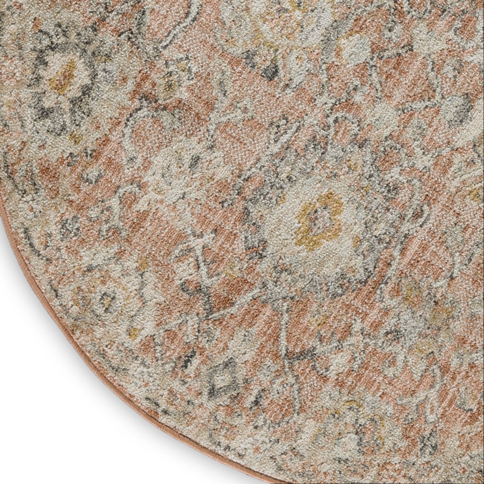 Nourison Oushak Home 7'10" x Round Rust Vintage Indoor Rug