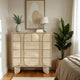 Haru 5-Drawer Acacia Chest, Beige