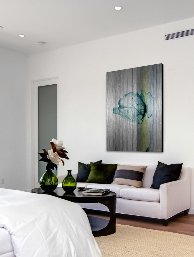 "Water Flower" UV Ink Print on Brushed  Aluminum, 30"x45"