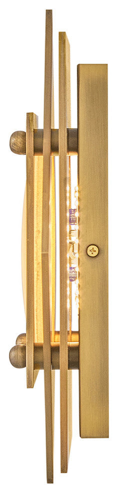Fredrick Ramond Claude Small Led Flush Mount, Heritage Brass