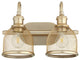 QUORUM INTERNATIONAL 5212-2-80 Omni 2-Light Vanity Light, Aged Brass