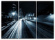 "Traffic Trail in Downtown Seattle" Metal Wall Art, 3 Panels, 36"x28"