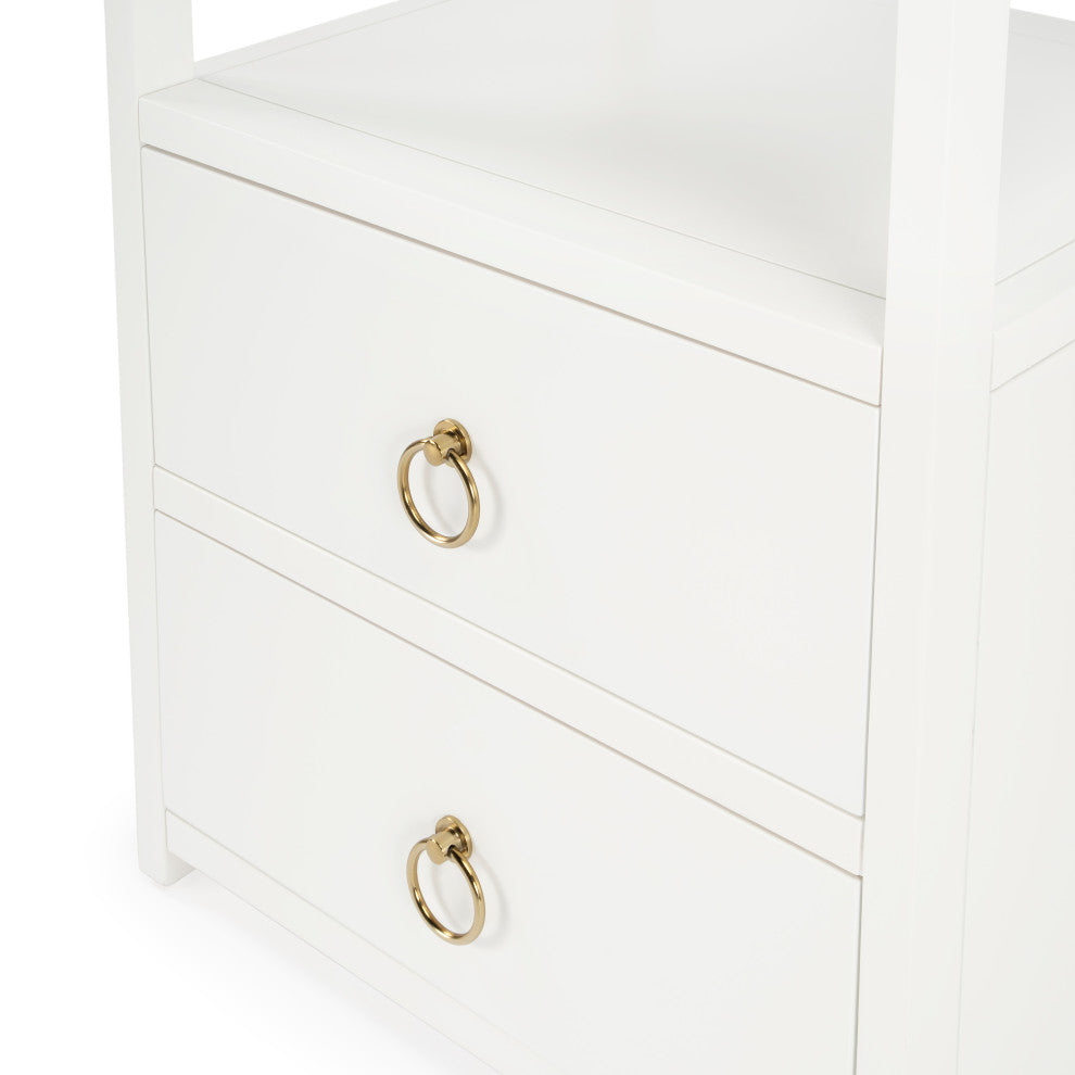 Butler Lark Nightstand, White
