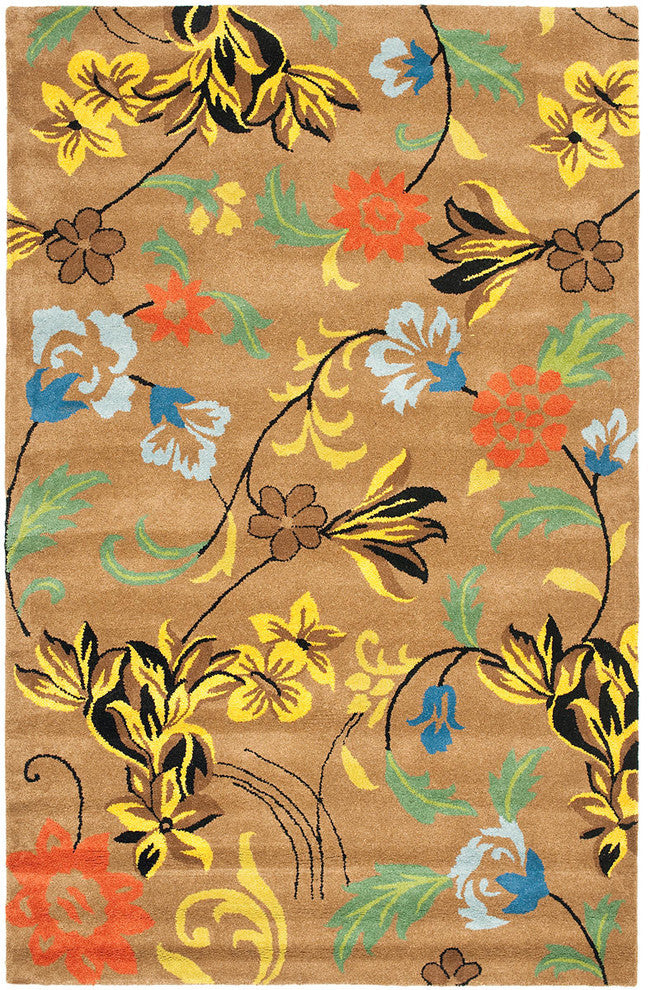 Safavieh Soho Soh736A Floral Rug, Brown/Multi, 9'6"x13'6"