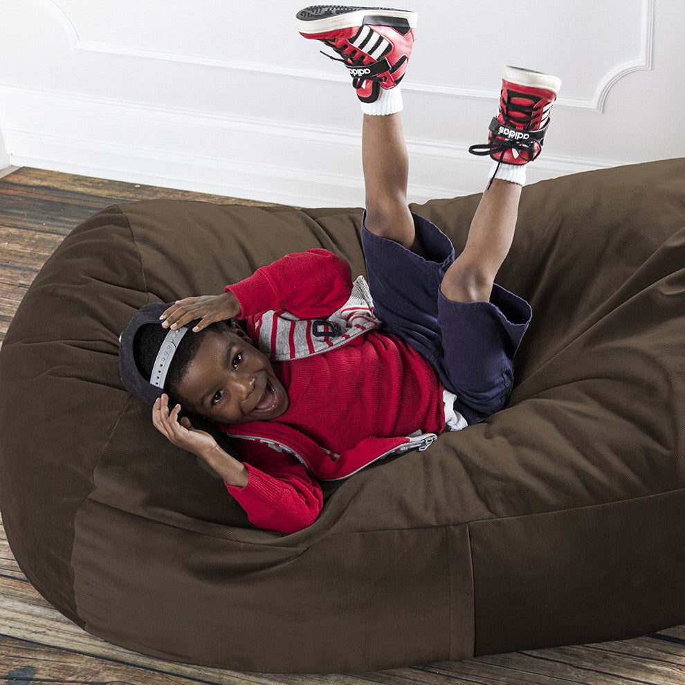 Sofa Saxx 4' Lounger Bean Bag, Chocolate
