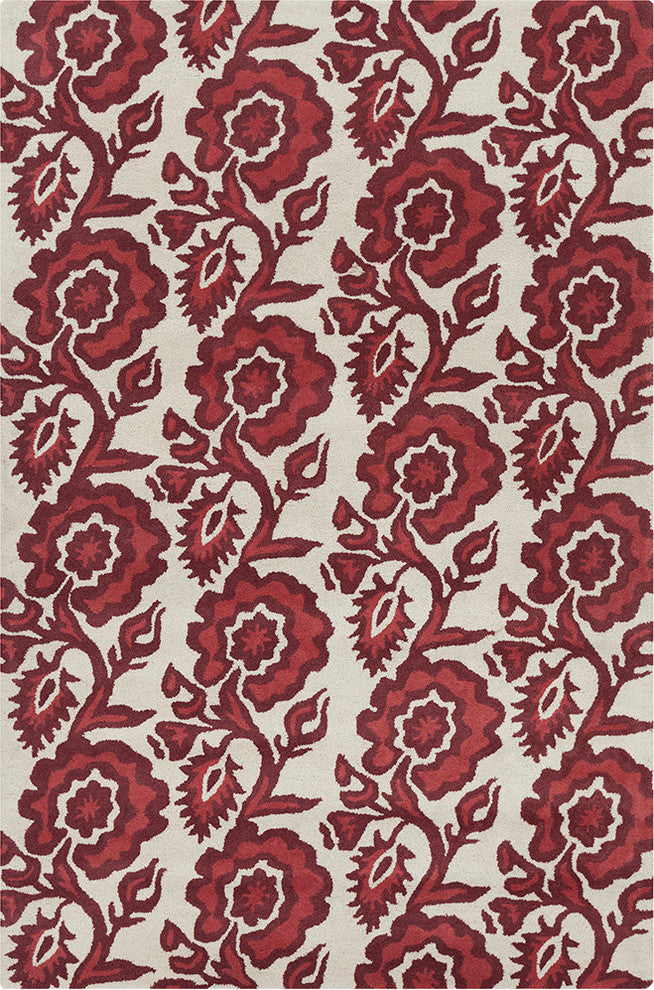 Allie Floral Contemporary Area Rug, 8'x10'
