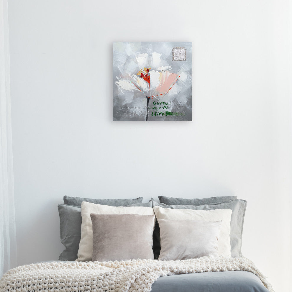 Hand Painted Flower in Memory Wall Decor Artwork II