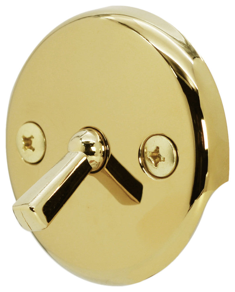 Black 1.5" Tubular Trip Lever Bath Waste In Polished Brass