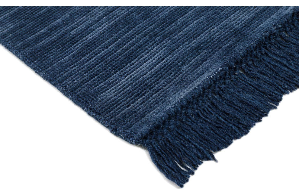 Eva Solid Area Rug, Blue, 8'x10'