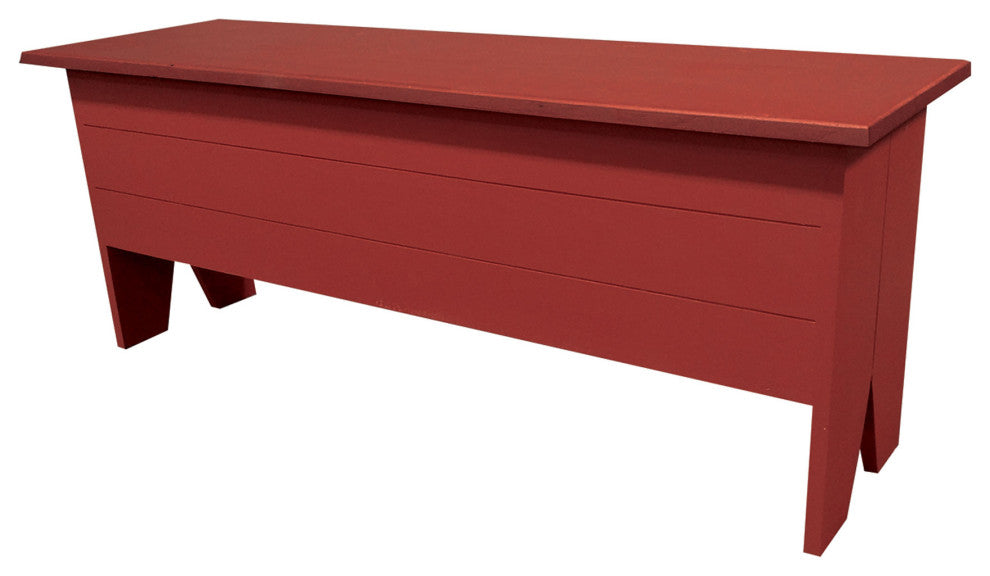 Wooden Storage Bench, Red
