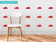 Clouds Fabric Wall Decals, Set of 18 Clouds, Red