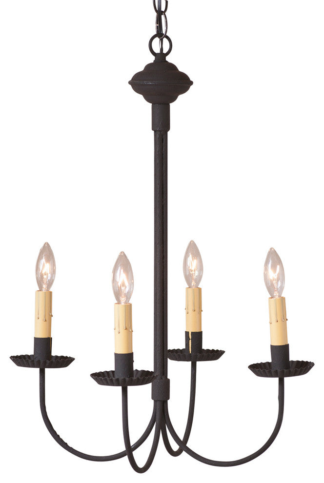 4-Arm Grandview Chandelier with Ecru Sleeves