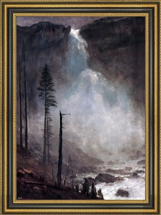 Albert Bierstadt Nevada Falls Framed Premium Canvas Print, 16"x24"