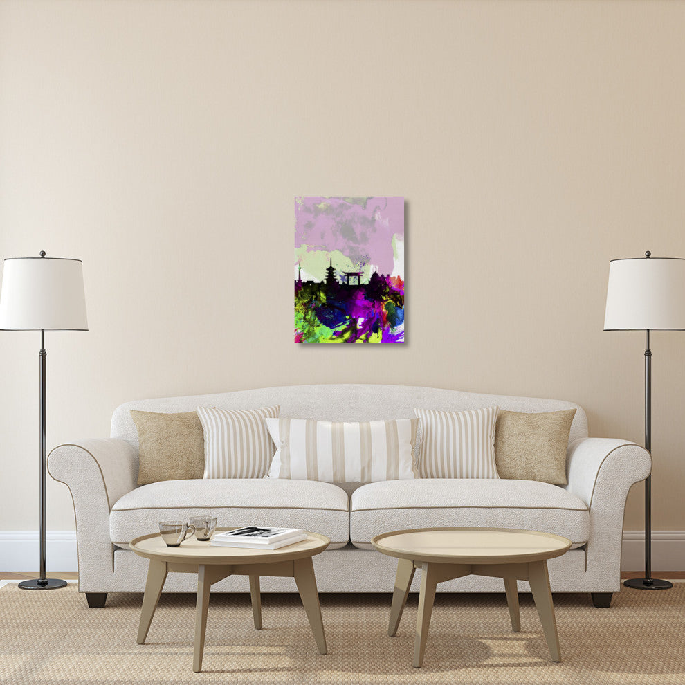 "Kyoto Watercolor Skyline" Fine Art Print