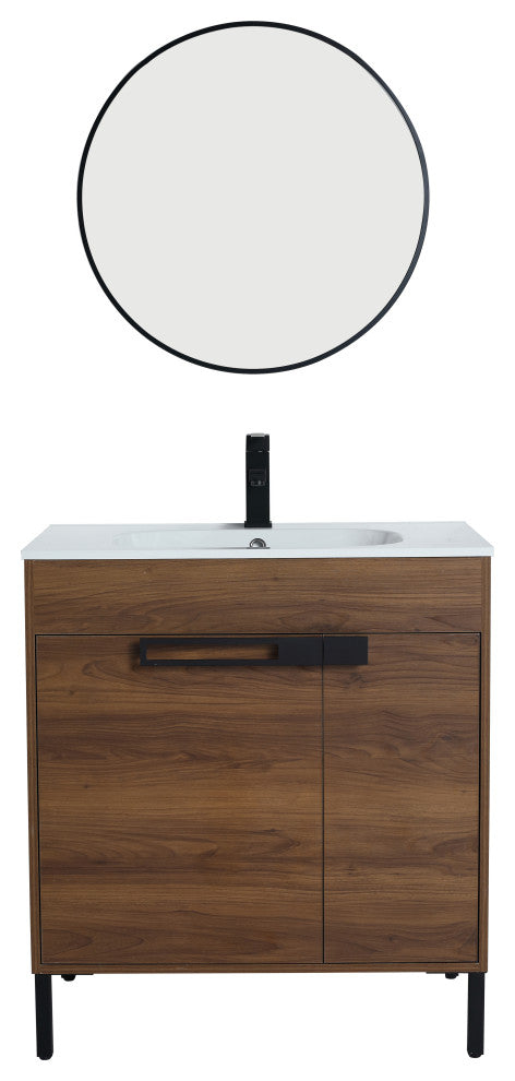 30" Sink Vanity With KD Package, Plywood, Smc Top, No Faucet