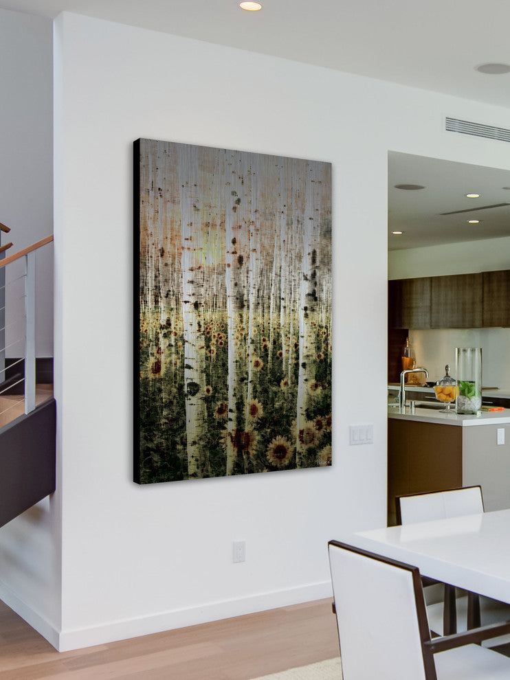 "Daisy Forest" UV Ink Print on Brushed  Aluminum, 40"x60"