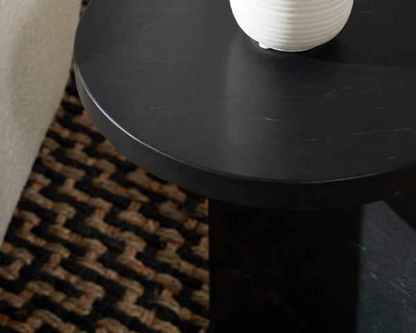 Safavieh Couture Melinda Marble "C" Accent Table Black