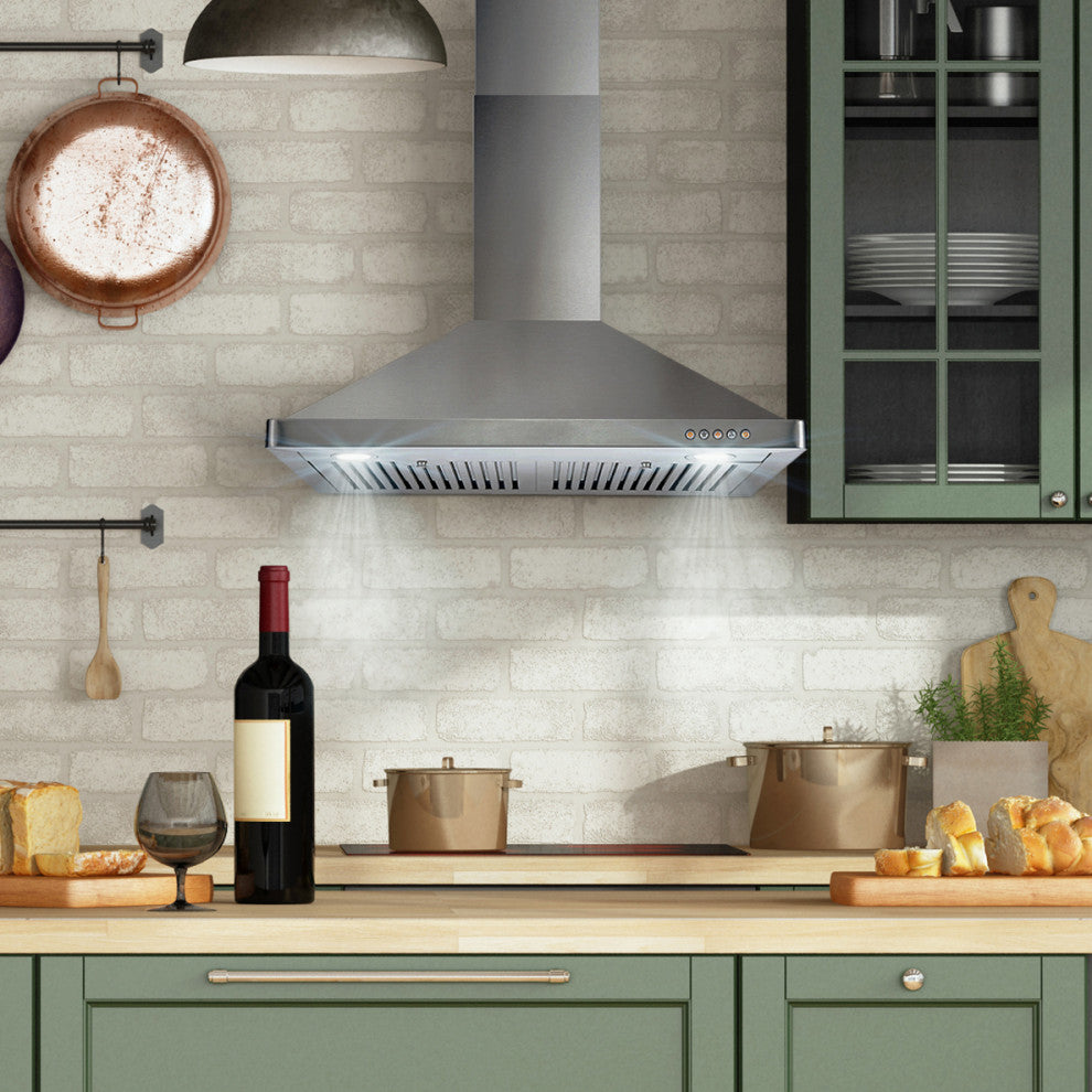Cosmo Wall-Mount Range Hood, 30"