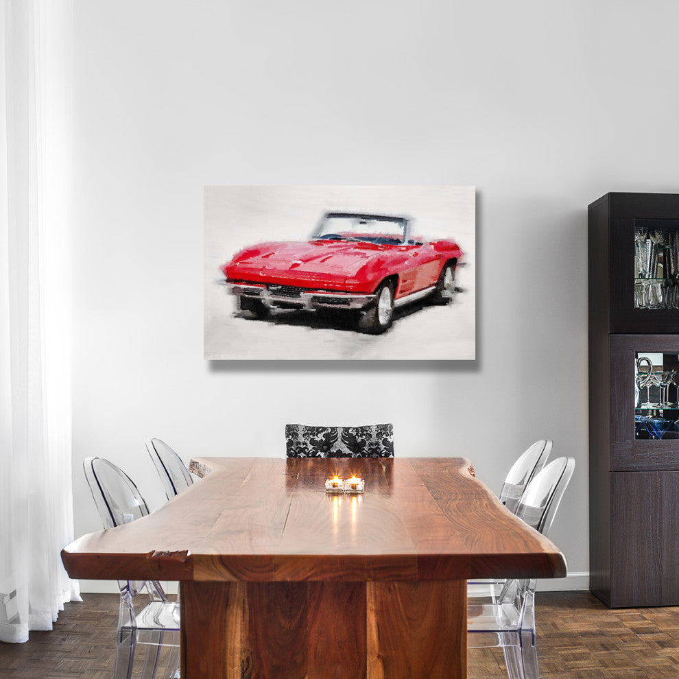 "1964 Corvette Stingray Watercolor" Fine Art Print