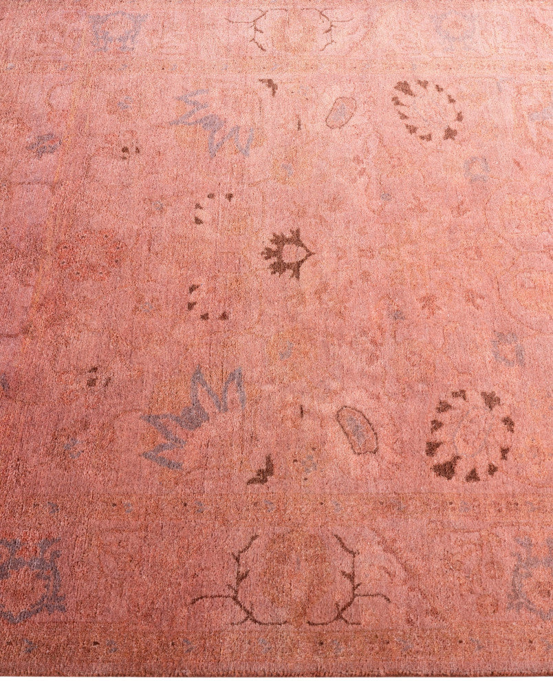 Overdyed One-of-a-Kind Hand-Knotted Area Rug Pink, 3' 1" x 5' 3"