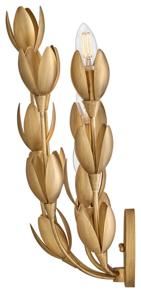Hinkley Flora Large Sconce, Burnished Gold