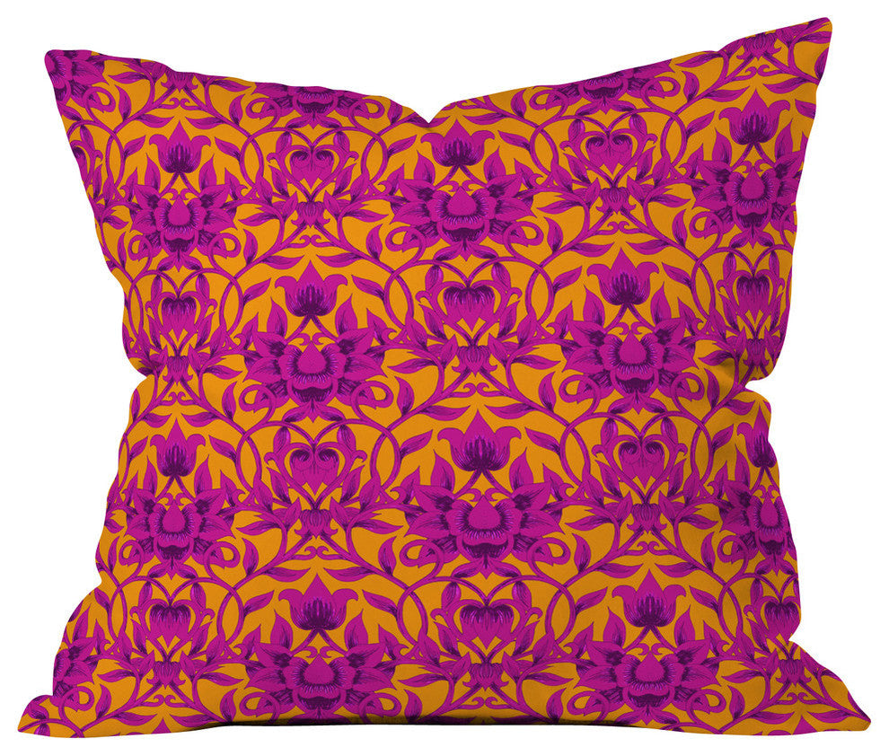 Deny Designs Aimee St Hill Vine Pink Outdoor Throw Pillow