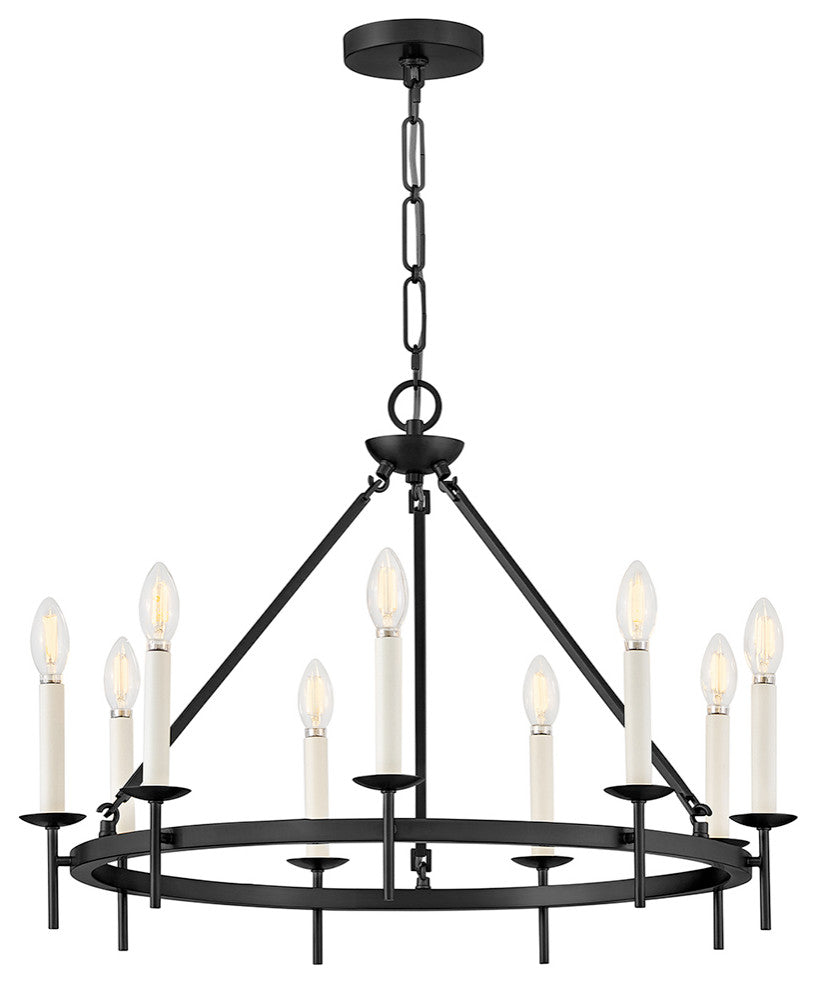 Hinkley Copley Medium Ring Chandelier, Black