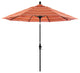 9' Matted Black Collar Tilt Lift Fiberglass Rib Aluminum Umbrella, Sunbrella, Dolce Mango