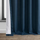 Italian Faux Linen Curtain Single Panel, Sergeants Blue, 50"x120"