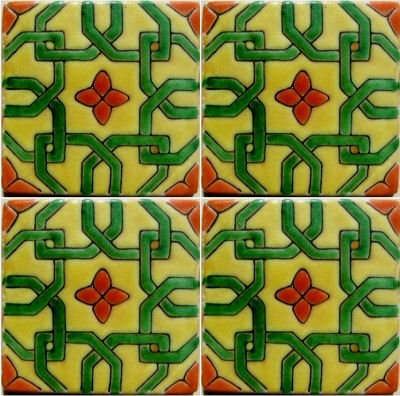 4.2x4.2 9 pcs Alhambra Morocco Talavera Mexican Tile