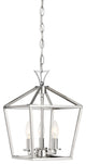 Polished Nickel Three Light Pendant from the Townsend Collection