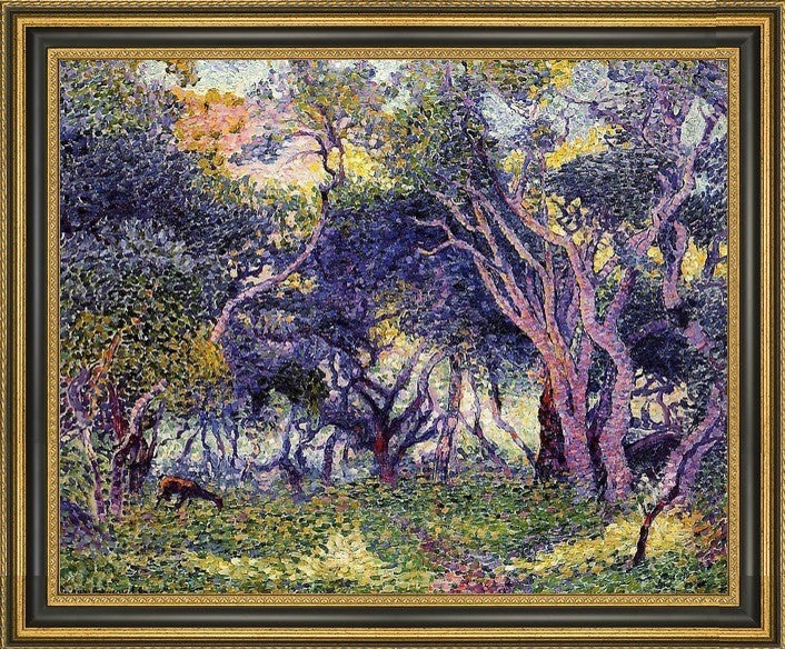 Henri Edmond Cross in the WoodsFramed Premium Canvas Print, 16"x20"