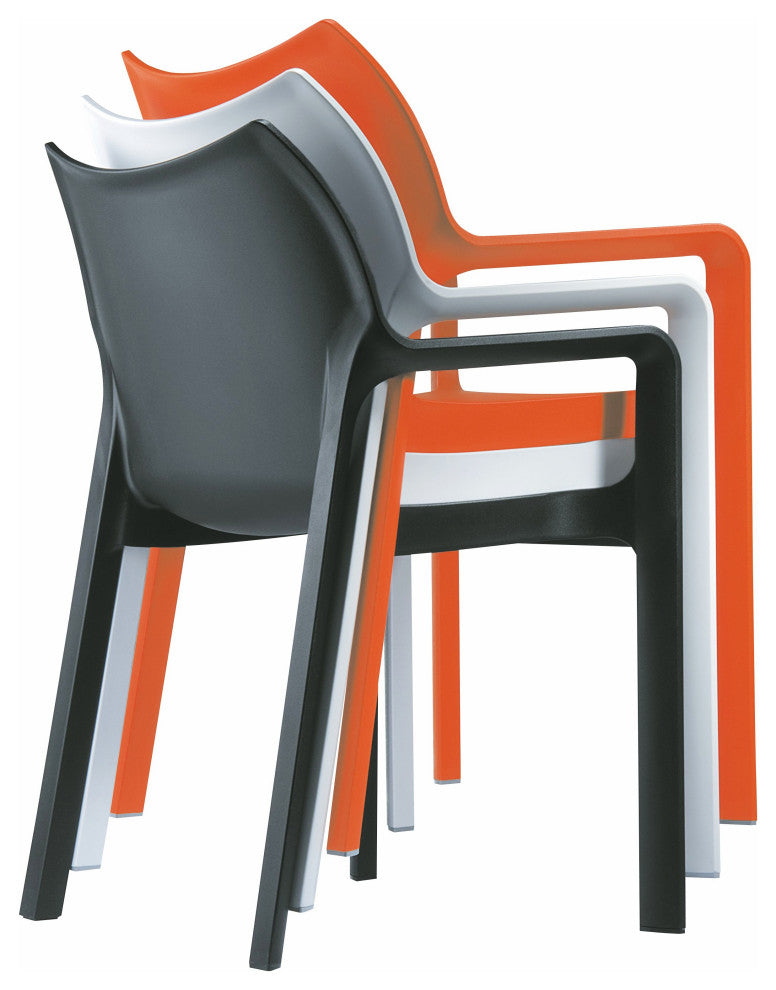 Compamia Diva Outdoor Dining Armchair, Set of 2, Black