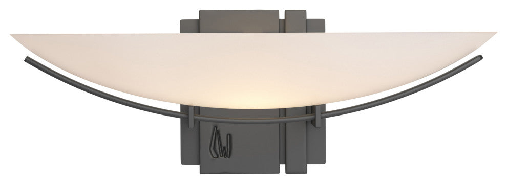 Oval Impressions Sconce, Black, Opal Glass