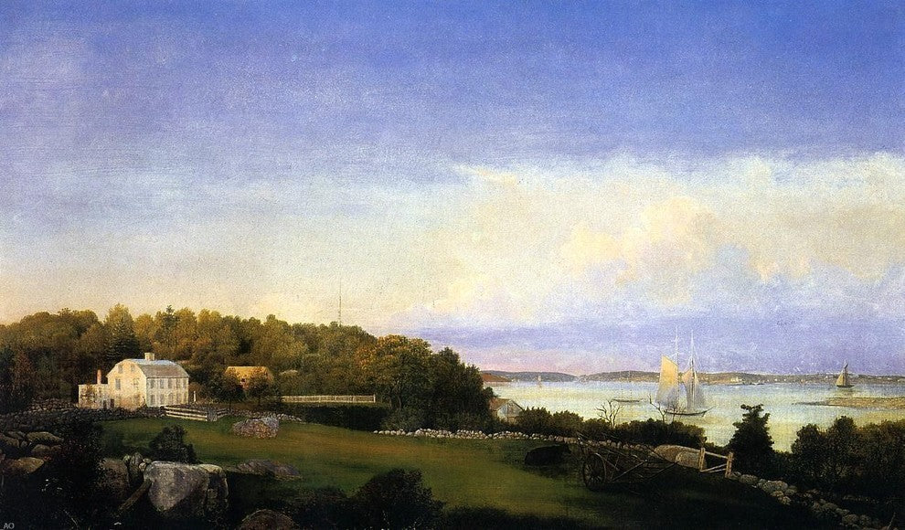 Fitz Hugh Lane Sawyer Homestead Premium Canvas Print