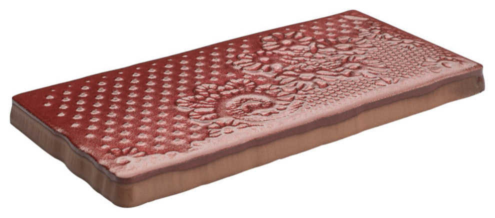 Antic Feelings Ceramic Subway Wall Tile, Red Moon