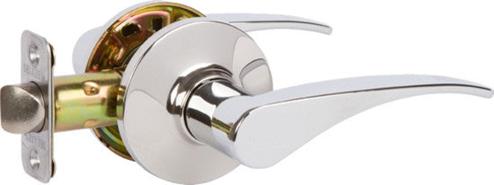 Delaney Hardware Dayton Privacy Lever Set, Polished Chrome