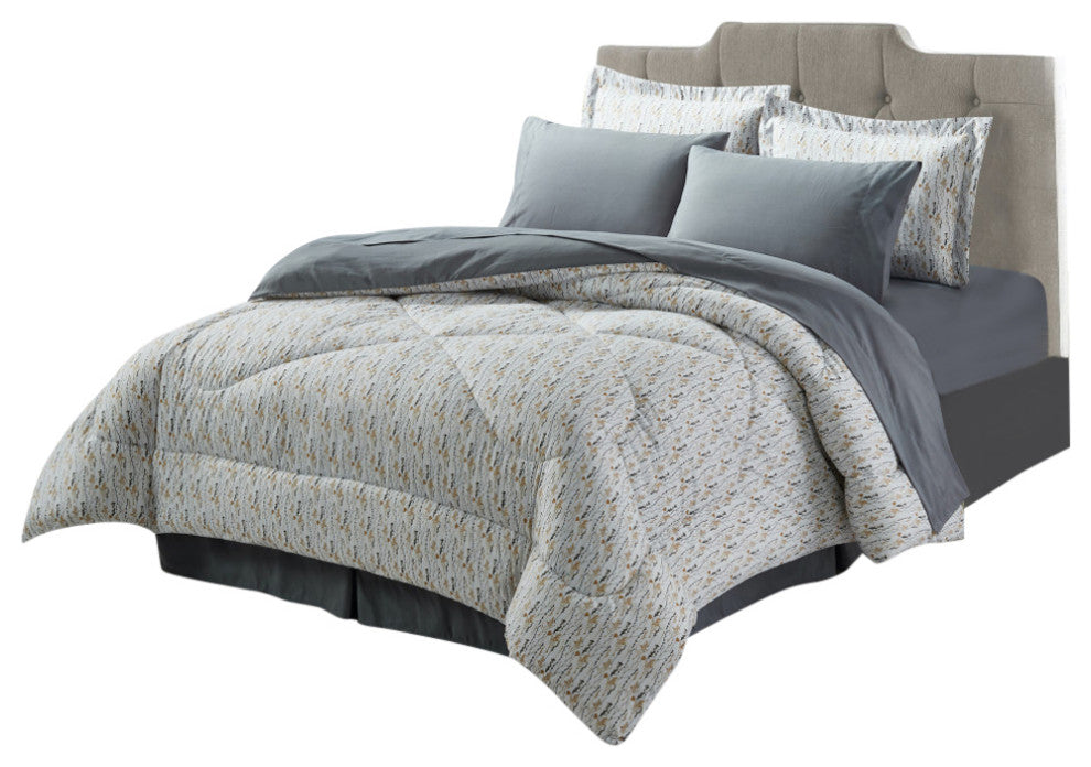 Bibb Home 8pc Down Alternative Bed in a Bag Set, Madison, King