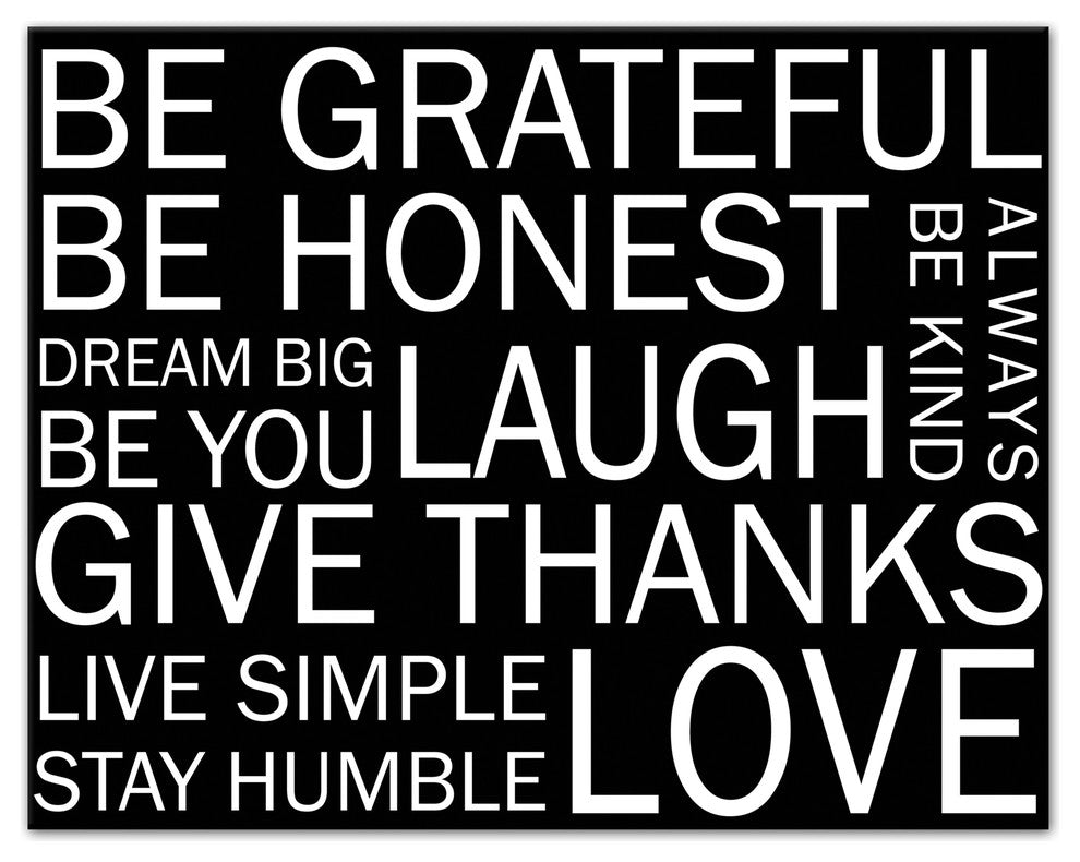 Inspirational Sayings Canvas Wall Art, 14"x11"