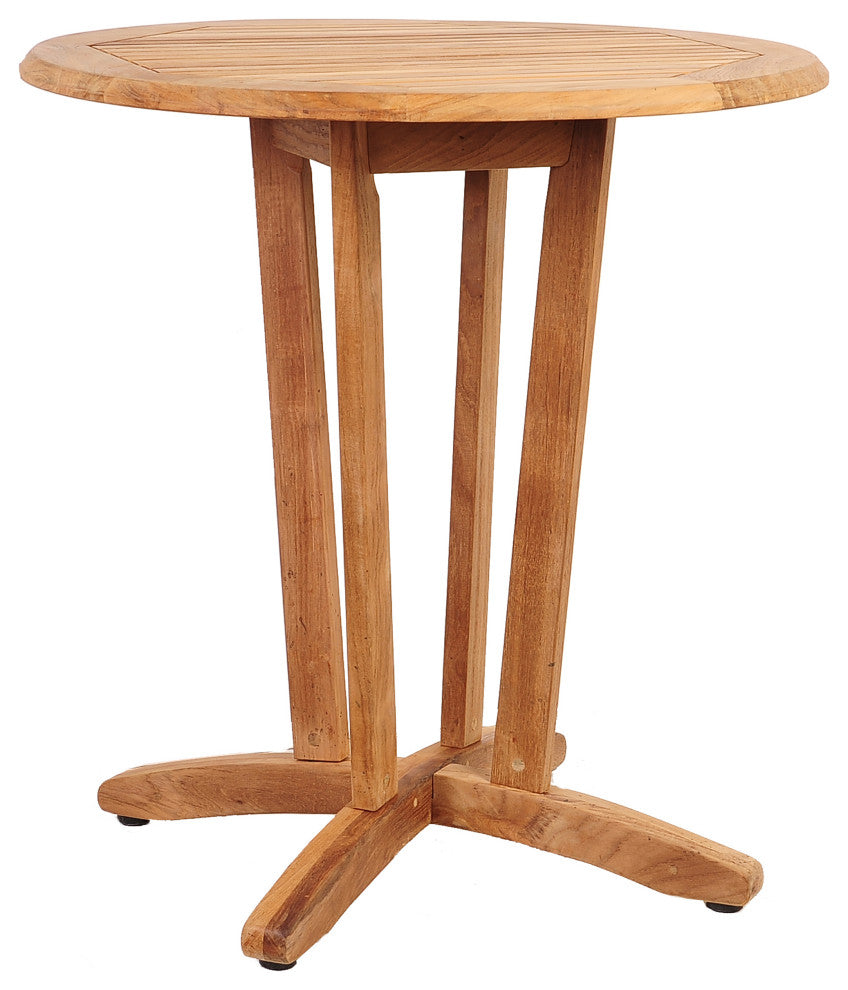 Amazonia Nile 1-Piece Round Patio Table | Certified Teak | Ideal for Outdoors