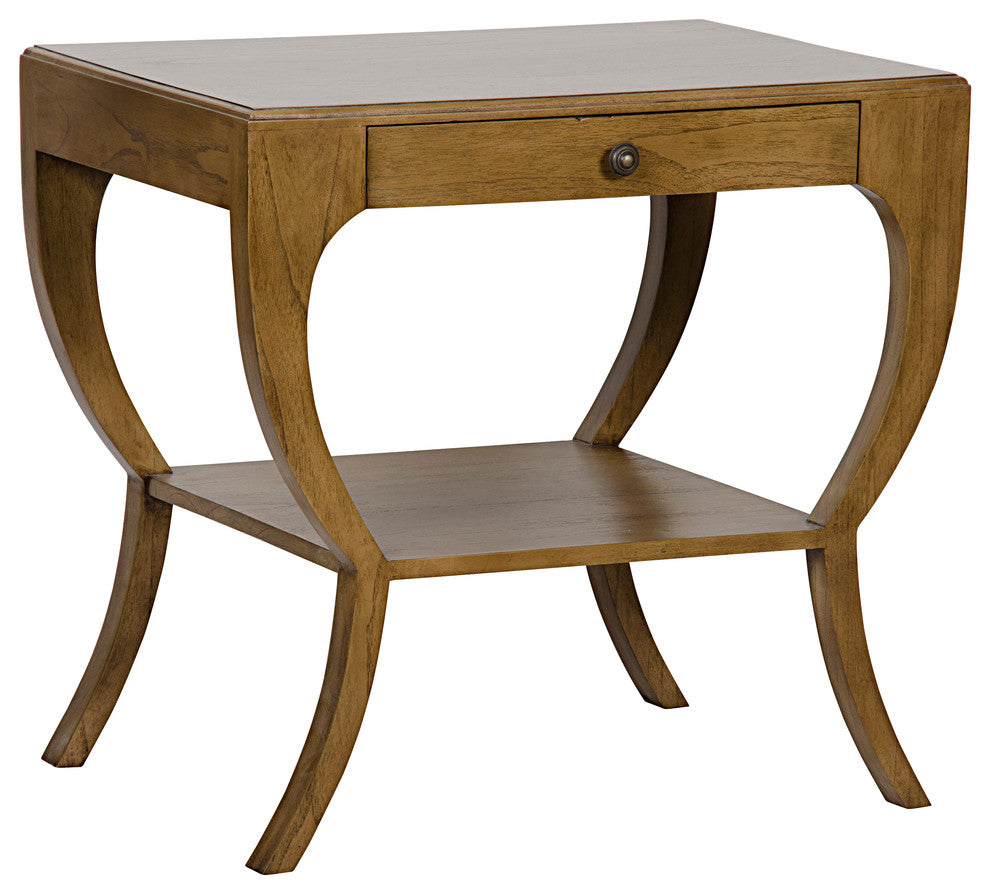 Maude Side Table, Saddle Brown