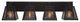 Corbello 4-Light Bath Bar, 7" Espresso Shades and Amber Antique LED Bulbs