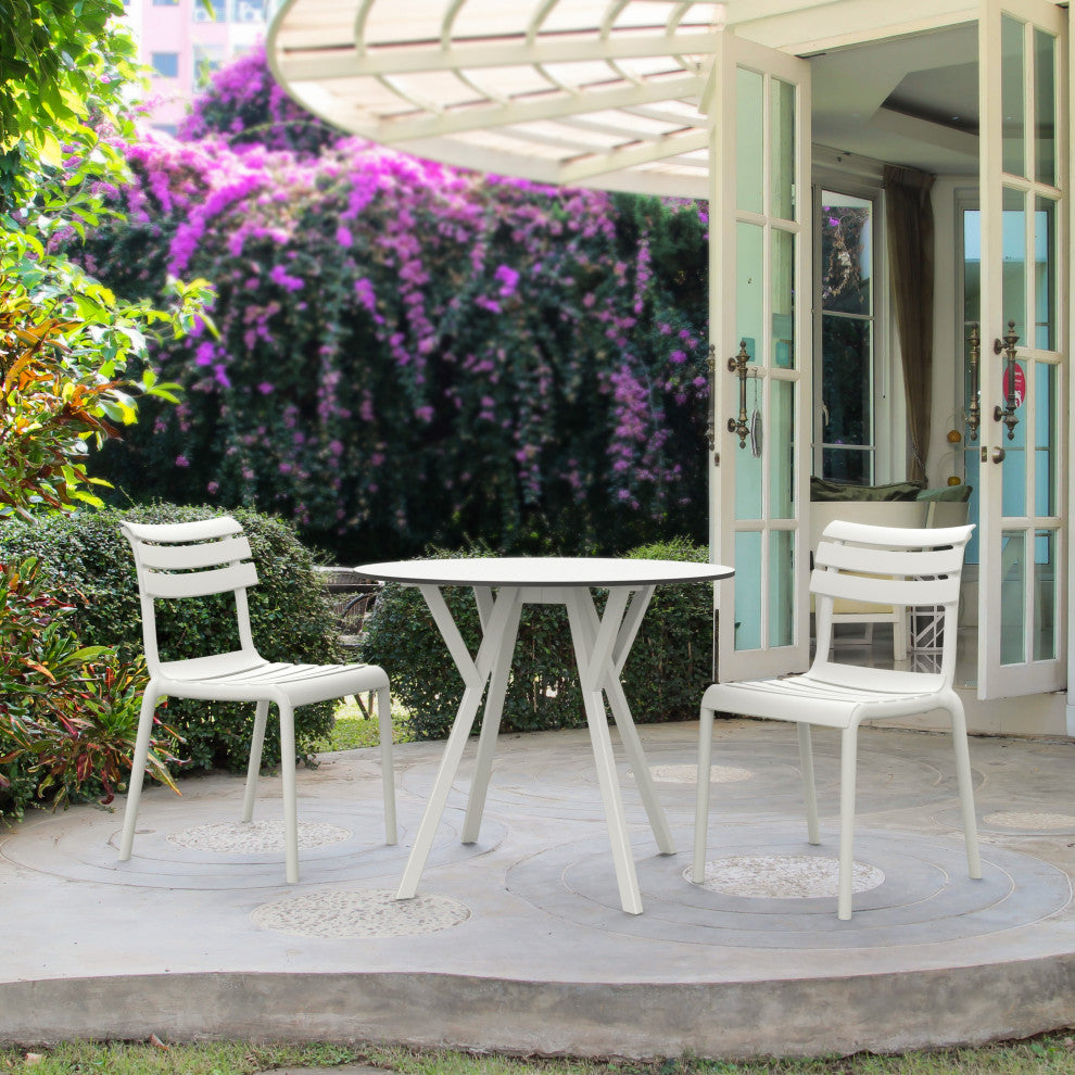 Helen Resin Outdoor Chair, Set of 2, White